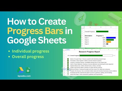How to create progress bars in Google Sheets