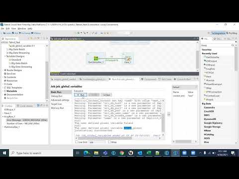 2.Talend Global Variables and Context Parameters