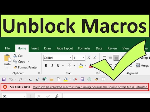 Microsoft has blocked macros from running because the source of this file is untrusted
