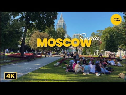 Walking in Moscow 4K Summer City Tour 2025 | Beautiful Streets & Sunny Day Walk | Real Russia
