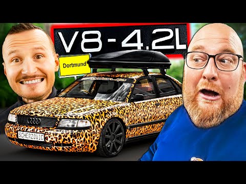 Marco FÄHRT meinen LEO Audi A8 V8 4.2L durch DORTMUND! (er sieht ihn zum ersten Mal)