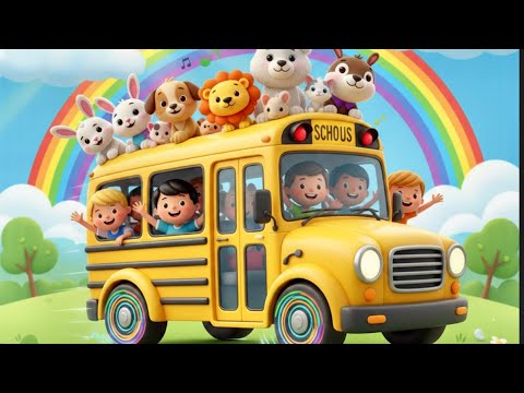 Wheels on the Bus 🚌🎵 | Cute 3D Nursery Rhymes for Kids | Laila Fun