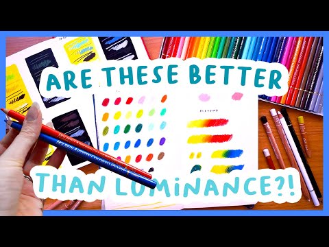 Holbein Pencils vs Luminance Pencils! Full review and swatching ✏️