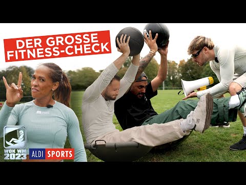 Krasser Fitness-Check mit Rewi, Nico & Amar für den ALDI Sports 4er-WOK | TV total WOK WM 2023