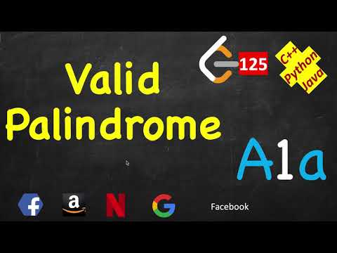 Valid Palindrome | LeetCode 125 | C++, Java, Python