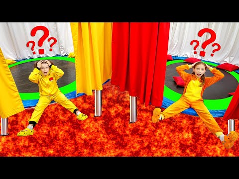 ट्राम्पोलिन पर सबसे मज़ेदार लावा चुनौती! 🔥😱