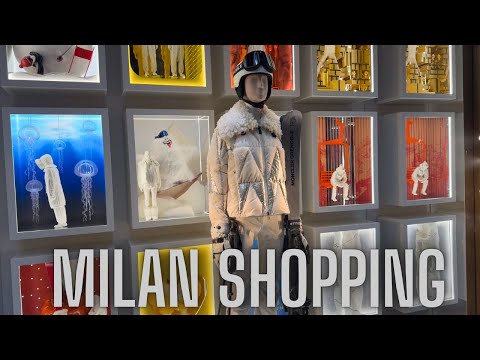 Milan Luxury Shopping 🇮🇹 | Winter Fashion Window Displays in Milano