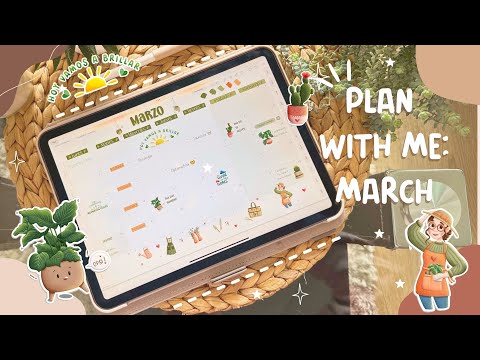 🪴 Plan With Me March | Digital Planning | Little Plants Digital Stickers | Goodnotes Planner