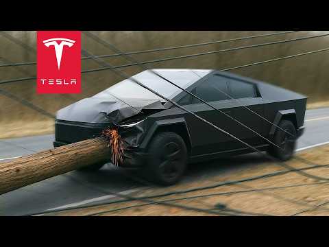 SHOCKING CYBERTRUCK CRASH CAUGHT ON TESLA DASH CAM