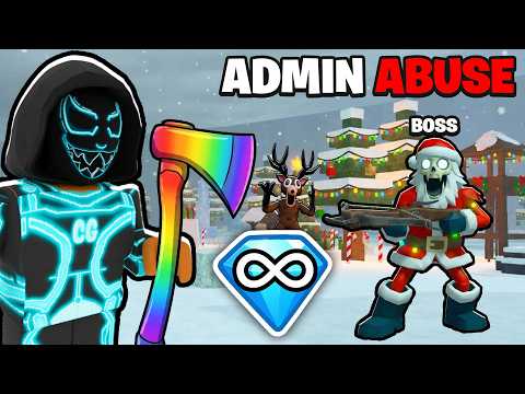 CHRISTMAS Admin Abuse is INSANE in 99 Nights in The Forest!