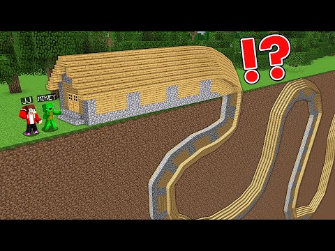 JJ and Mikey found a UNDERGROUND VILLAGER HOUSE in Minecraft Challenge - Maizen