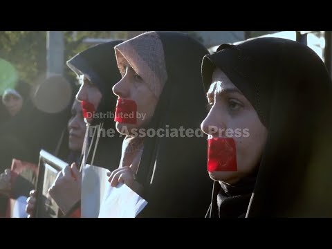 Iranian women rally outside French embassy in Tehran to demand release of Mahdieh Esfandiari