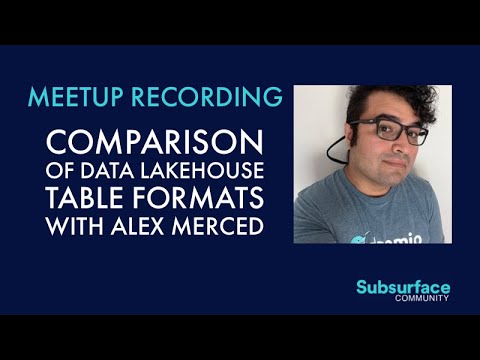 Compare Data Lakehouse Table Formats: Iceberg, Hudi and Delta Lake - Subsurface Meetup
