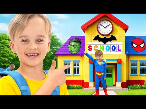 Chris and friends training in a Superhero school