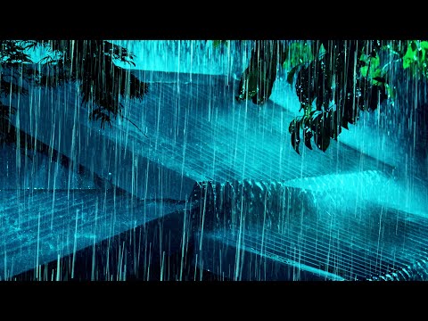 Fall Asleep in 3 Minutes 🌧️ Heavy Rain and Thunder on Tin Roof for Deep Sleep and Stress Relief #1