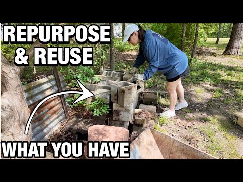 SPRING 2025 FLOWER BED MAKEOVER USING WHAT I HAD LAYING AROUND IN MY YARD!