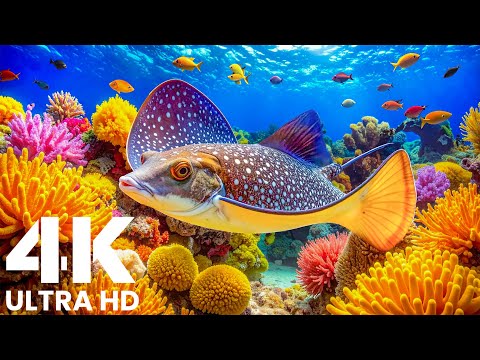 Calm Beneath the Waves 4K – Soothing Coral Reefs & Graceful Sea Life for Mindfulness