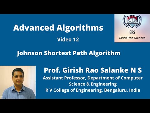12  Johnson's Algorithm to find the Shortest Path
