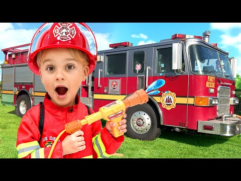 Chris Becomes a Firefighter - Rescue Adventures for kids!