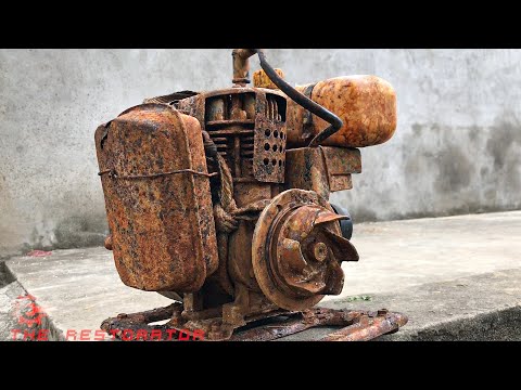 Restoration Gasoline Pump Water Antique | Restore Engine Pump 2 Stroke