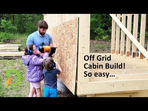 Off grid Cabin Build, Sheathing!  Part 4 in the series