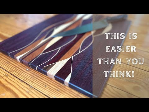 How I made this beautiful WOVEN CUTTING BOARD in my small shop (my daughter loves it!)