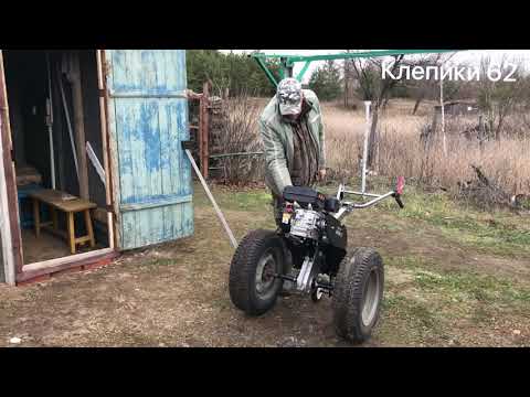 MKM walk-behind tractor. We install wheels on Zhiguli cars.