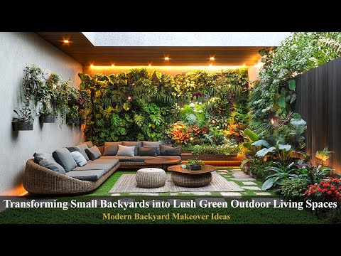 Transforming Small Backyards into Lush Green Outdoor Living Spaces with Modern Designs