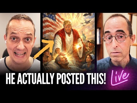 Trump Posts (Then Deletes) Image of Himself as Jesus, Picks Fight with The Pope