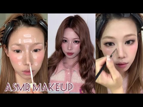 ASMR Makeup & Skincare tutorial 🎀 Satisfying Videos ♡ Aesthetic ✨️