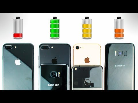 iPhone 8 vs Galaxy S8 vs iPhone 7 vs Galaxy S7 vs Pixel - BATTERY DRAIN TEST!