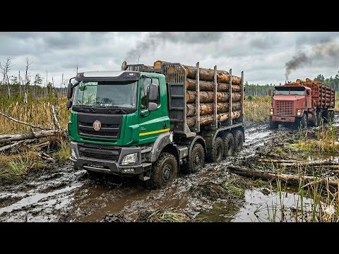No Margin For Error! Truck Driver's Nightmare: Extreme Off-Road Cargo Run!