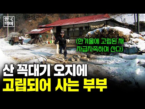 폭설로 길이 끊겨 고립된 부부. 아무것도 없어도 산 꼭대기에서 자급자족하며 사는 사람들 [한국의미] KBS 2003.01.20