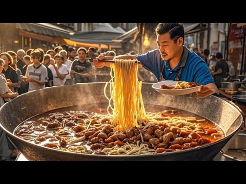 福建漳州最便宜柴火面，15元一碗满满肥肠，无门头无招牌顾客络绎不绝#麦总去哪吃