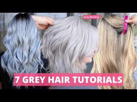 My Top 7 Hair Tutorials | Grey Blending, Extensions & Blonde Hair Color Correction #haireducation