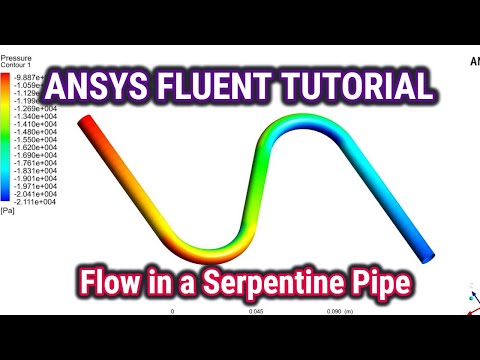 ANSYS Fluent Tutorial | Flow in a Serpentine Pipe | ANSYS Tutorials for Beginners | CFD Tutorials