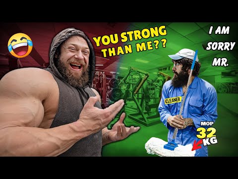 BODYBUILDERS Laughed… Until ANATOLY’s 32KG Mop Breaking Powerlifters’ Egos!