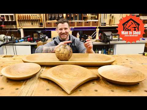 Testing the Arbortech Sphero Plane – Carving 4 Unique Oak Bowls.