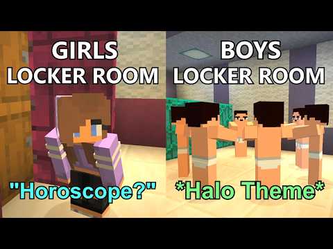 Boys VS Girls at School Portrayed by Minecraft