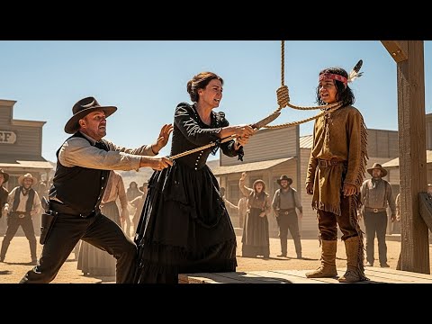 MUJER VIUDA SALVÓ A UN NIÑO APACHE DE LA HORCA... Al día siguiente, 100 guerreros rodearon su granja