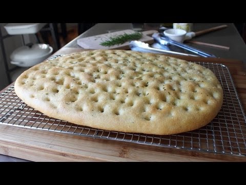Focaccia Recipe - Italian Flat Bread with Rosemary and Sea Salt