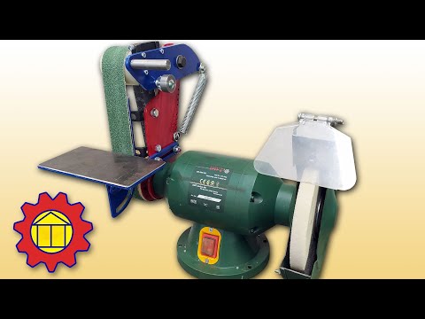 Belt grinder converted from bench grinder, Переделка точила в гриндер