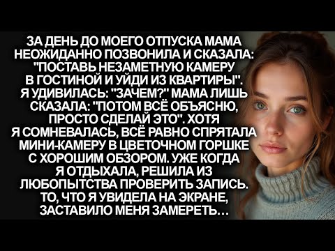 "Поставь незаметную камеру в гостиной и уйди из квартиры" сказала мне моя мать, но когда я…