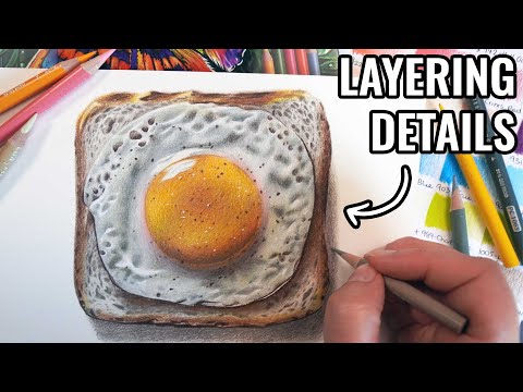 How To LAYER To Add TEXTURE To Colored Pencil Drawings