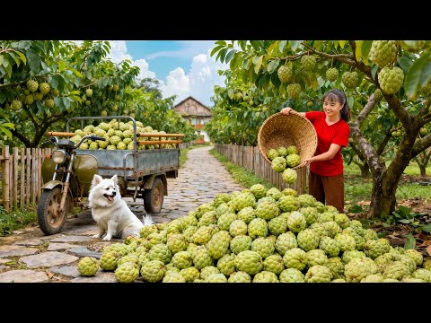TIMELAPSE -- Pick 50Kg of the Best Custard Apple from the Garden - Cook Traditional Dishes