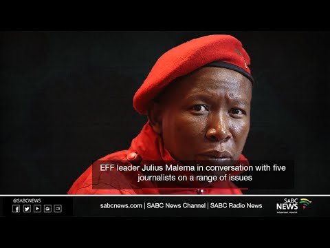 EFF leader Julius Malema in conversation with 5 Journalists