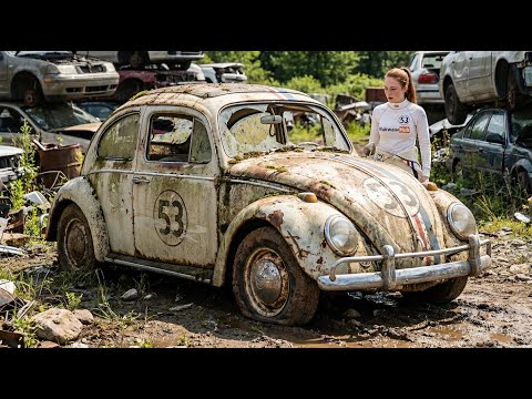 ASMR Car Restoration | 1963 Volkswagen Beetle Herbie (Back to Race) Full Showroom Rebuild