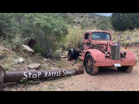 Ghost Town full of Abandoned Vehicles and Machinery in Jerome, Arizona.
