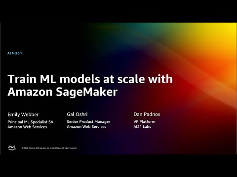 AWS re:Invent 2022 - Train ML models at scale with Amazon SageMaker, featuring AI21 Labs (AIM301)