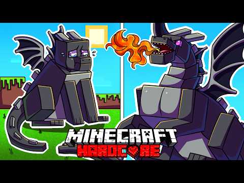 I Survived 100 DAYS as a HUNGRY DRAGON in HARDCORE Minecraft!